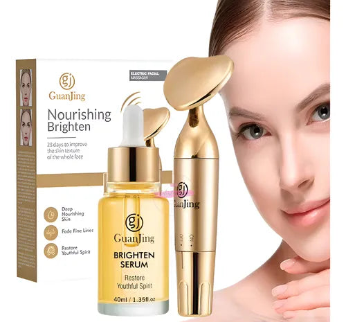 Kit Facial Rejuvenecedor – Sérum Guanjing + Masajeador Vibratorio
