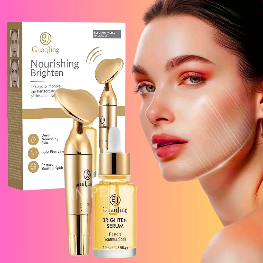 Kit Facial Rejuvenecedor – Sérum Guanjing + Masajeador Vibratorio