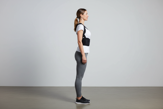 Corrector postural vista lateral